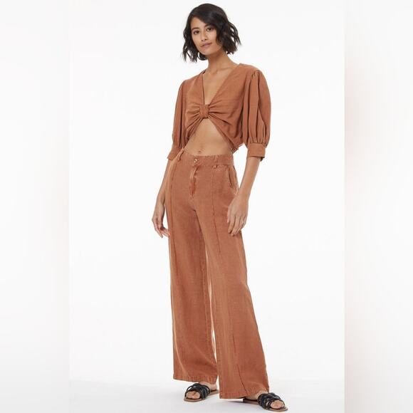 Young Fabulous and Broke YFB Easton trouser  in caramel( pants only) - Picture 1 of 10